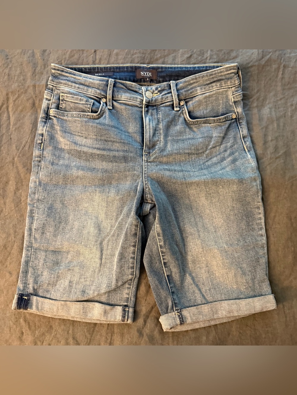 NYDJ Briella Rolled-Hem Women's Denim Shorts in Heyburn Wash